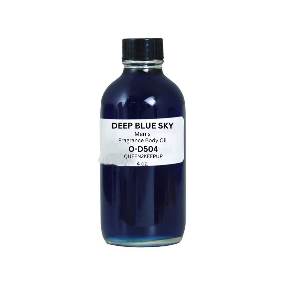 Deep Blue Sky (Men) Body Oil 4 oz Fragrance All Natural Scent